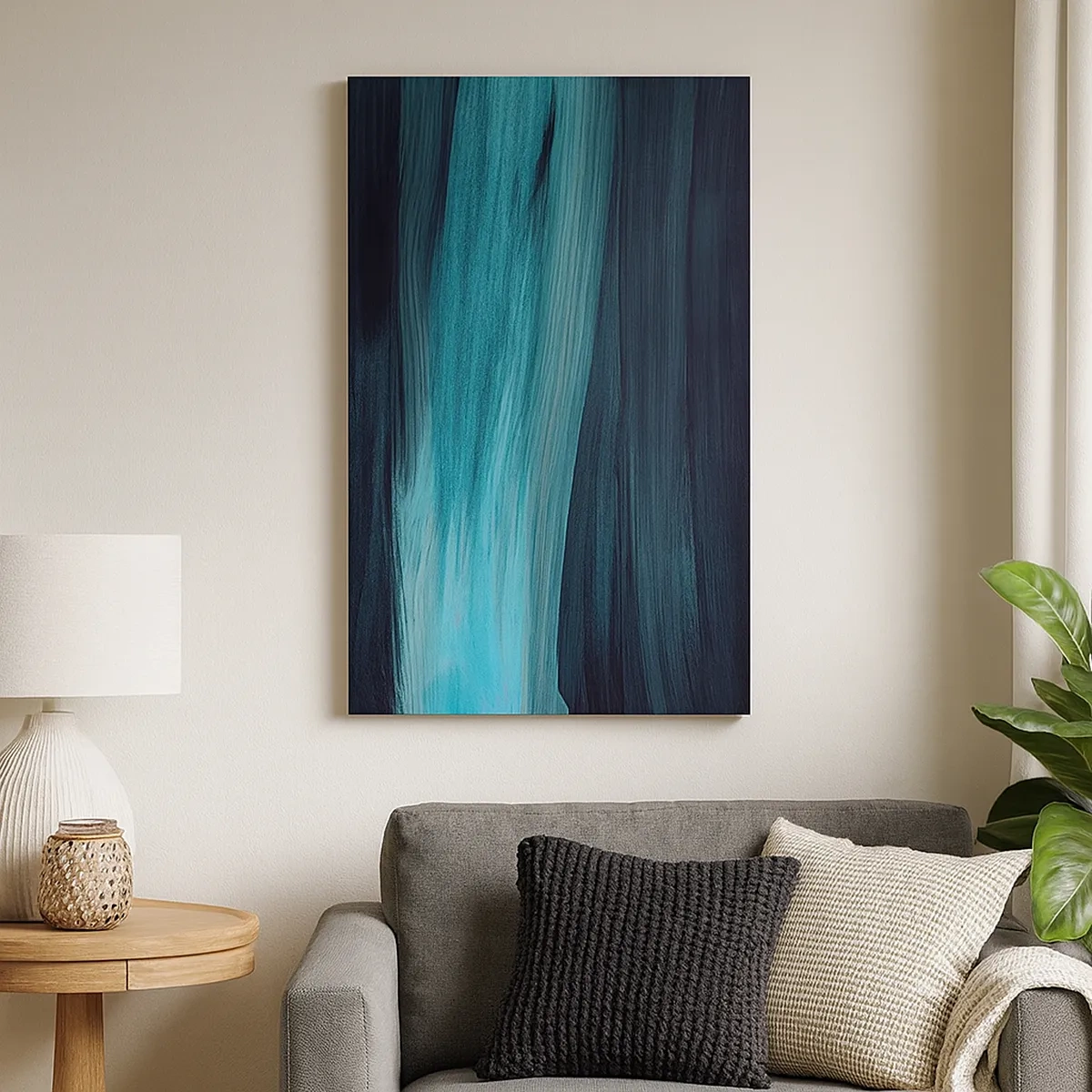 Lærredstryk - Billede på lærred - Svøm med strømmen - 50x70 cm