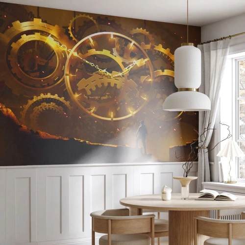 Fototapet Premium Canvas - Ved tidens kilde - Abstraktion, Stykke, Grafik - 250x175 cm