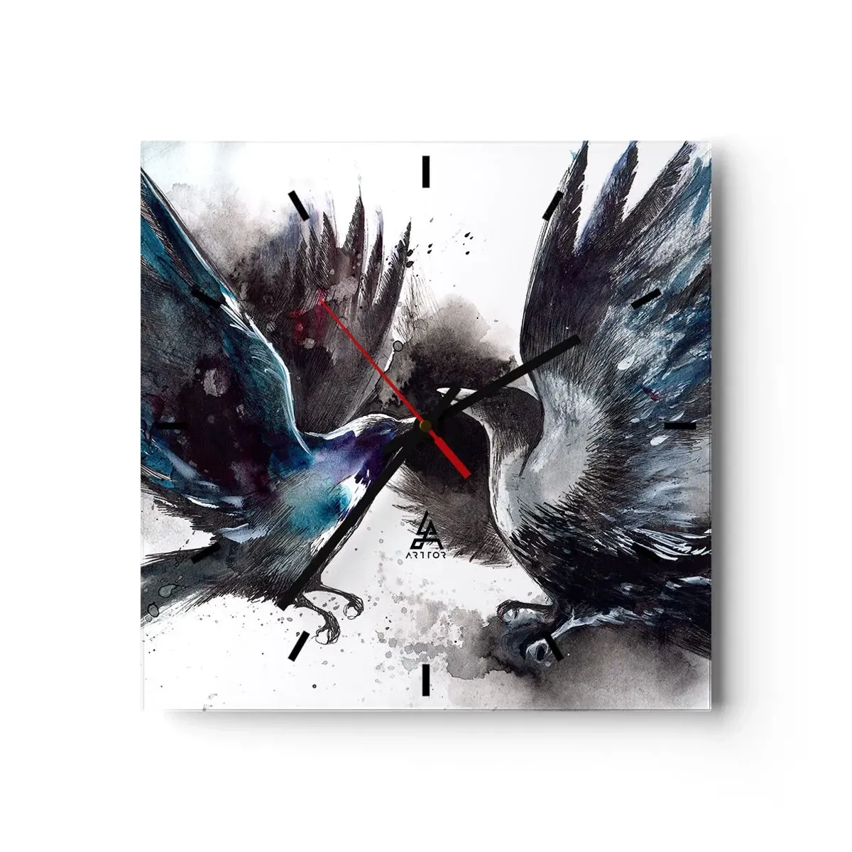 Vægur, Uret - En ravn til en ravn... - 30x30 cm
