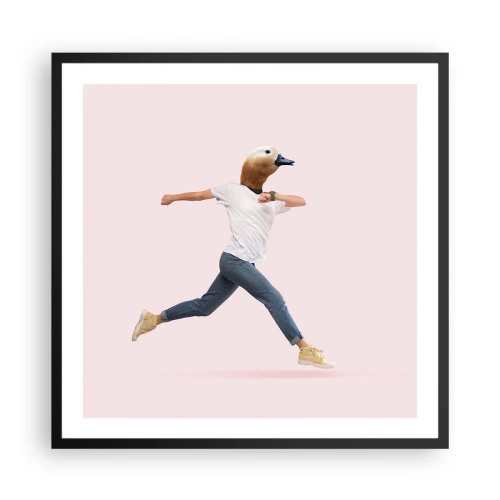 Plakat i sort ramme - En knivspids absurditet - 60x60 cm