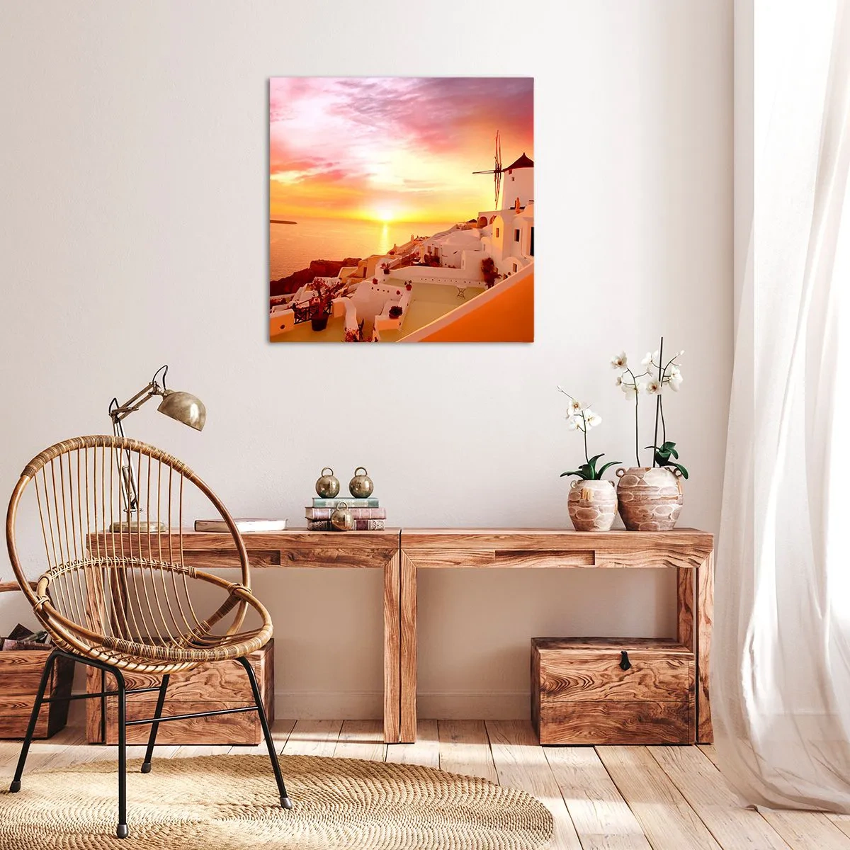 Lærredstryk - Billede på lærred - Opløses i hvidt og guld - 30x30 cm