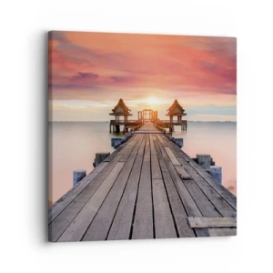 Lærredstryk - Billede på lærred - Fra vest til øst - 30x30 cm