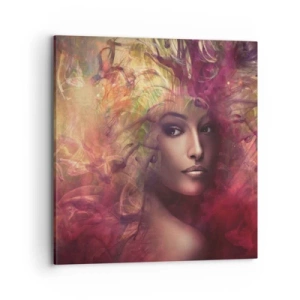 Lærredstryk - Billede på lærred - Her er jeg! - 70x70 cm