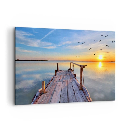Lærredstryk - Billede på lærred - Går fremad mod solen - 120x80 cm