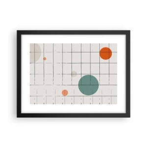 Plakat i sort ramme - Fanget i en fælde. Os eller dem? - 40x30 cm