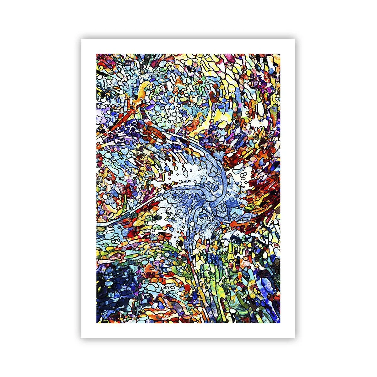 Plakat - Dråbe af farvet glas - 50x70 cm