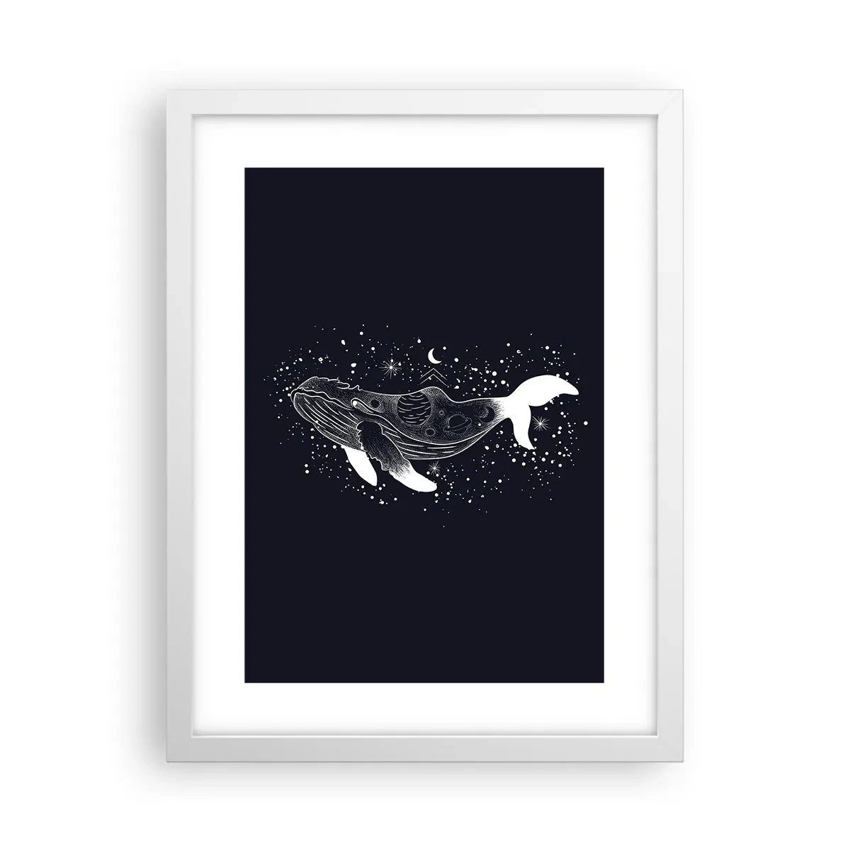 Plakat i hvid ramme - I universets ocean - 30x40 cm