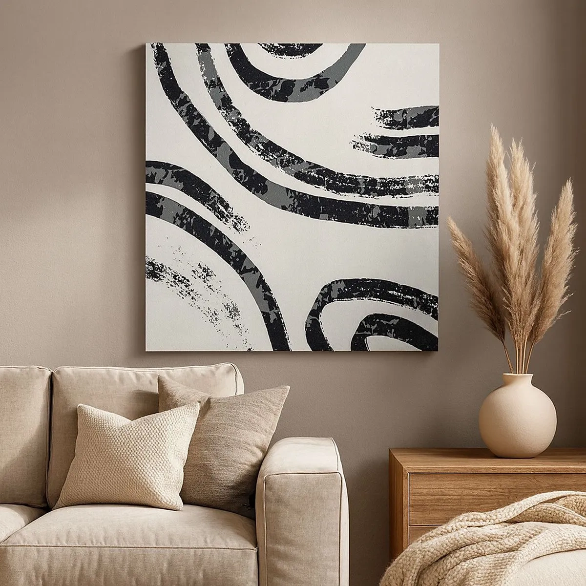 Lærredstryk - Billede på lærred - Halvt stoppet - 30x30 cm