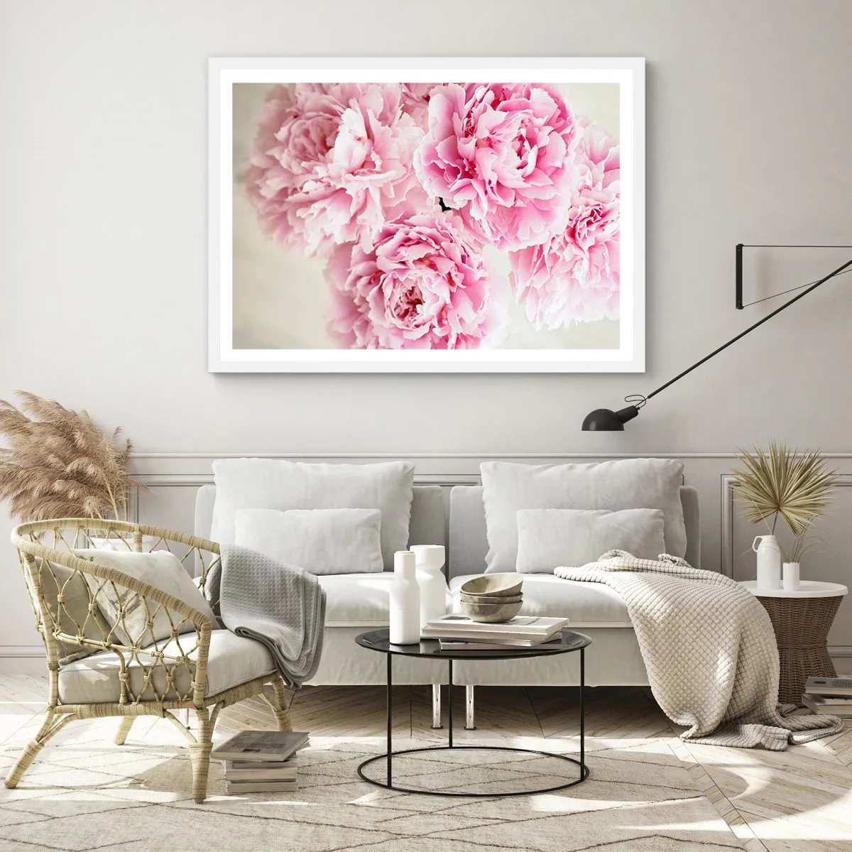 Plakat i hvid ramme - I lyserød glamour - 91x61 cm