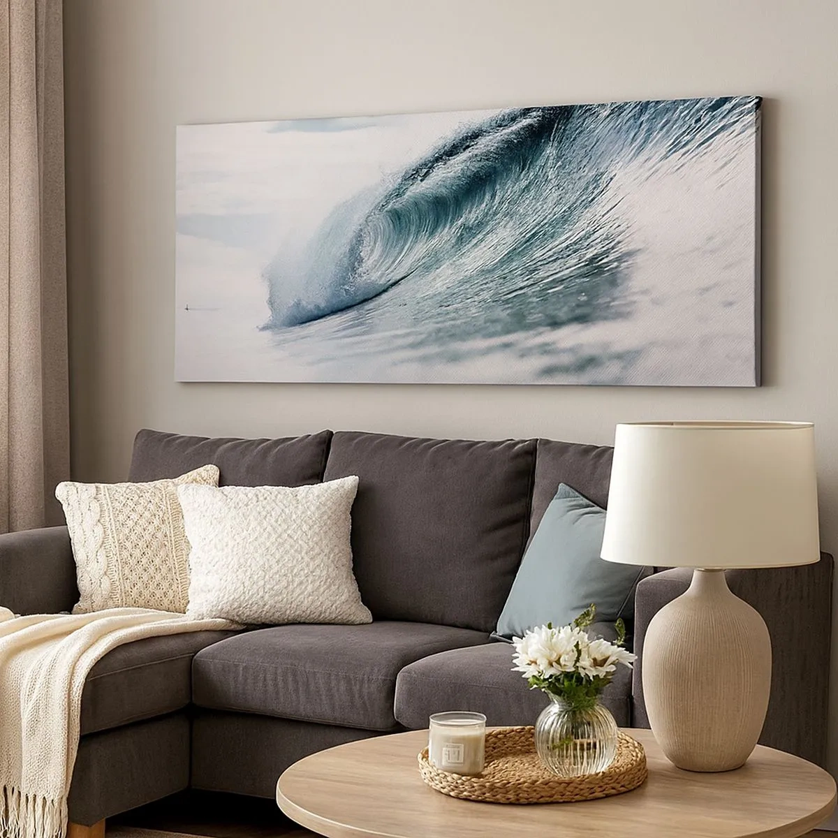 Lærredstryk - Billede på lærred - Topmøde om vand - 100x40 cm