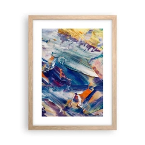 Plakat i ramme af lyst egetræ - Forvirring af farver - 30x40 cm