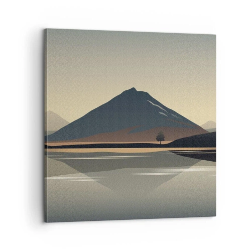 Lærredstryk - Billede på lærred - Spejlrefleksion - 60x60 cm