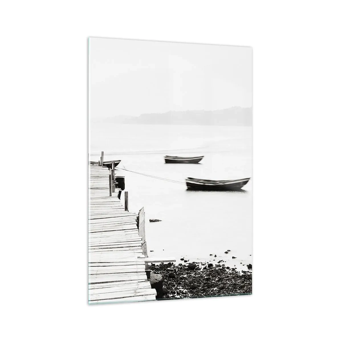 Billede på glas - Over stille og klart vand - 70x100 cm