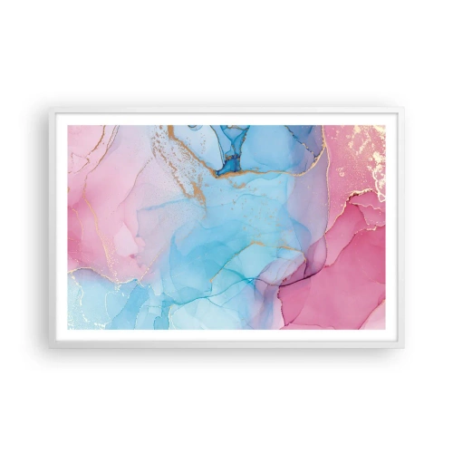 Plakat i hvid ramme - Møde og gennemtrængning - 91x61 cm