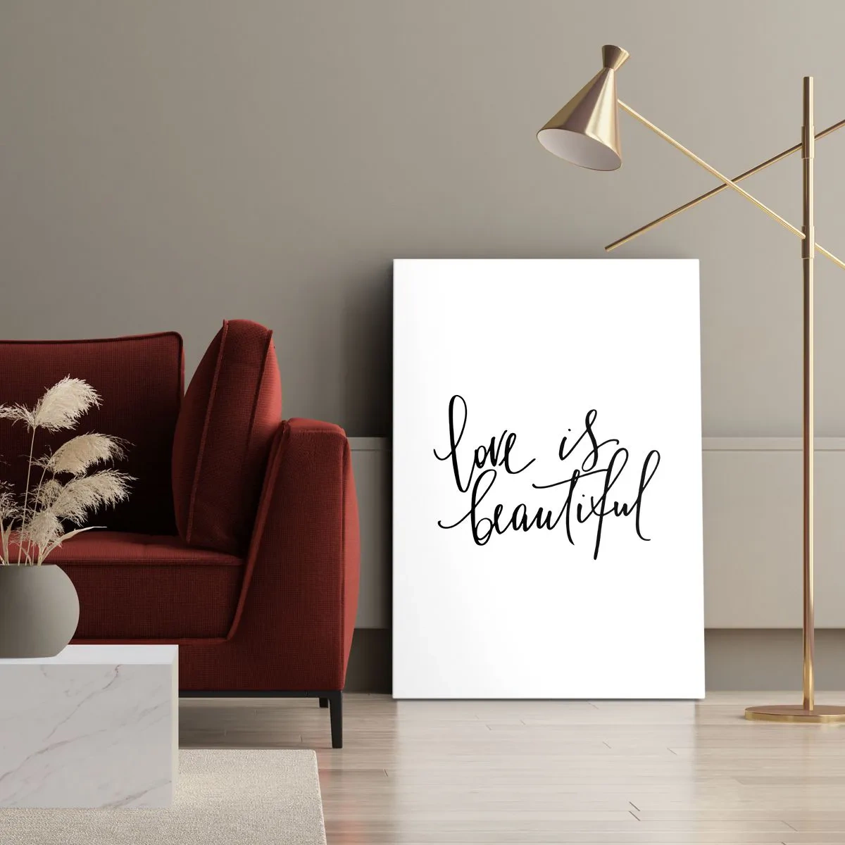 Lærredstryk - Billede på lærred - Læs og gentag - 70x100 cm