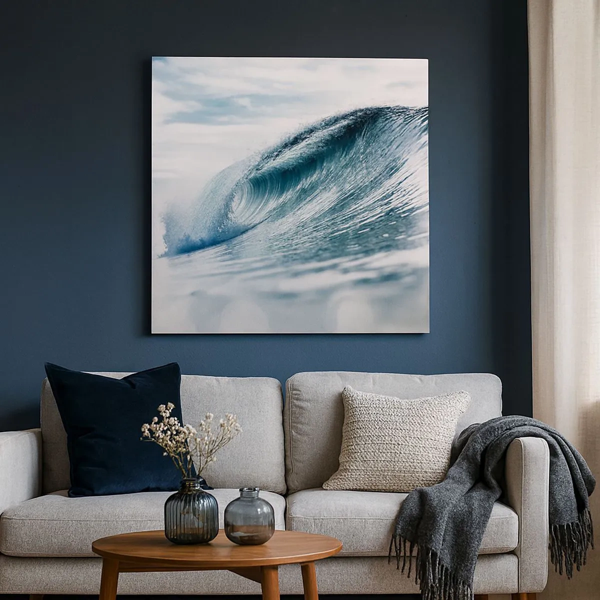 Lærredstryk - Billede på lærred - Topmøde om vand - 30x30 cm