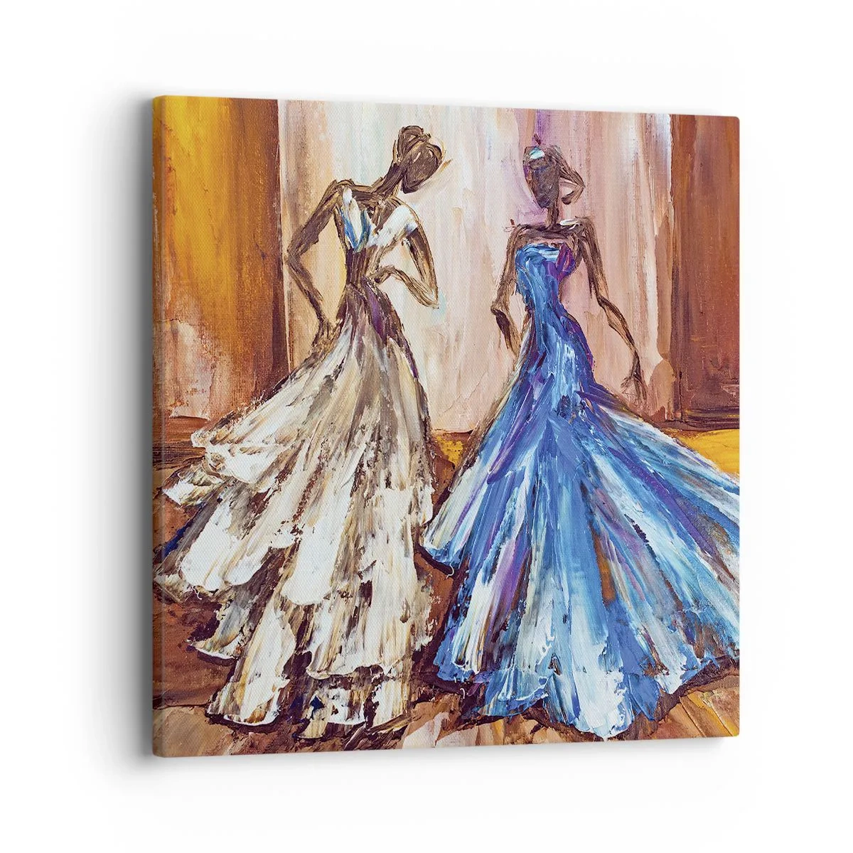 Lærredstryk - Billede på lærred - Den taknemmelige duo - 40x40 cm