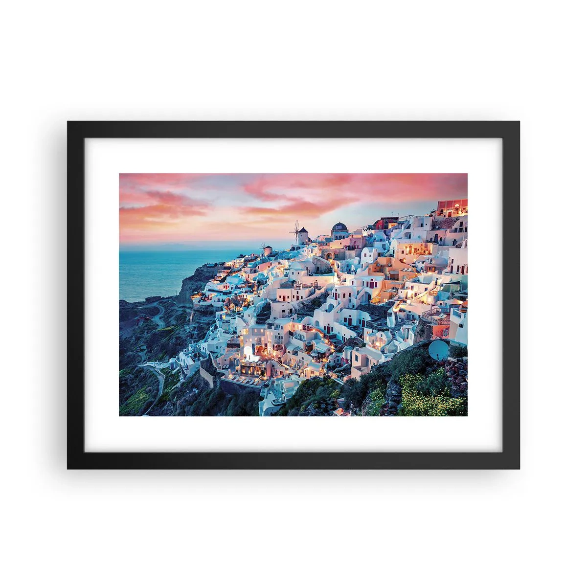 Plakat i sort ramme - Din store græske ferie - 40x30 cm