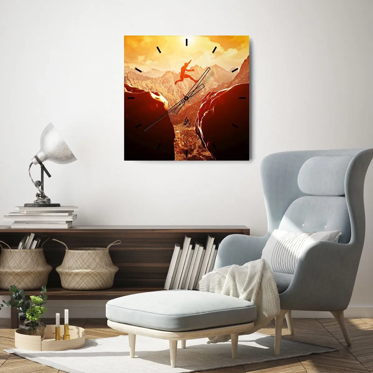 Vægur, Uret - Overskridelse af grænser - 40x40 cm