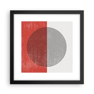 Plakat i sort ramme - Lige til sagen - 30x30 cm