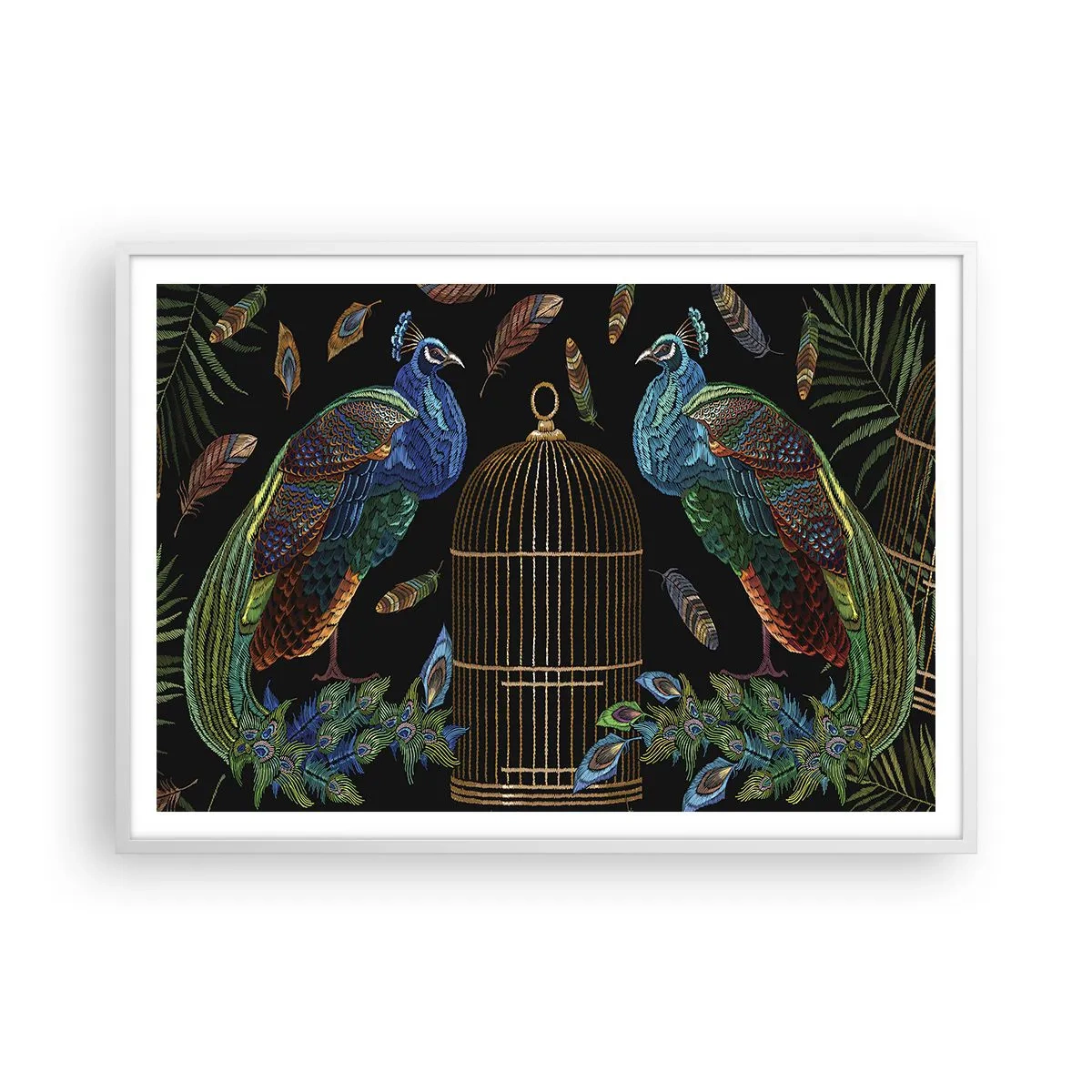 Plakat i hvid ramme - I kongelige gevandter - 100x70 cm