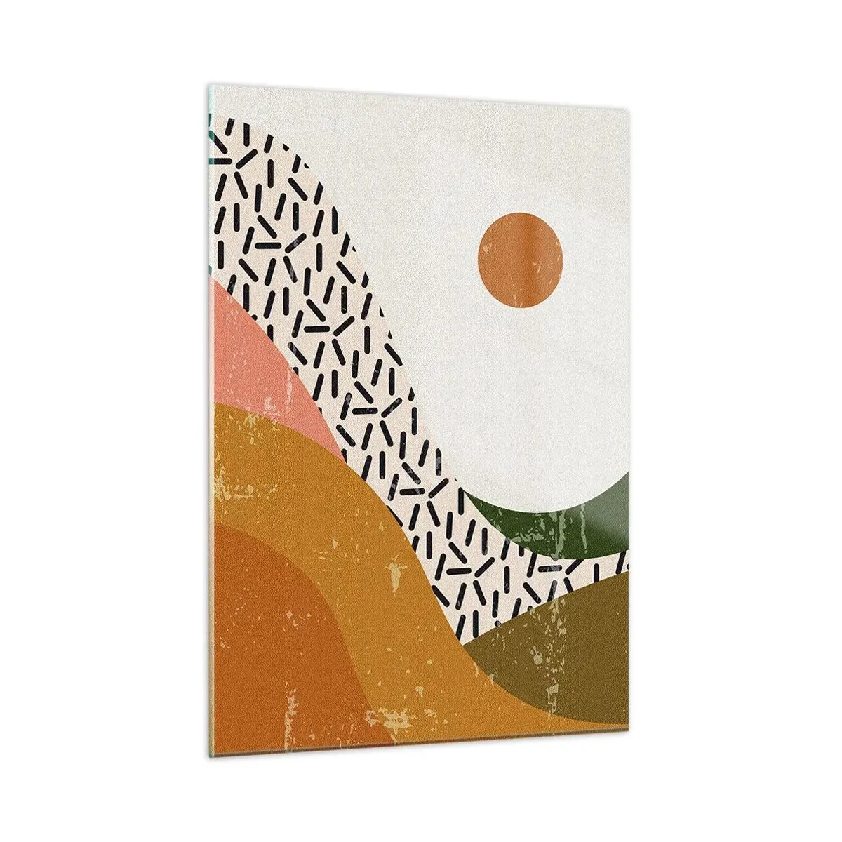 Billede på glas - Solrig abstraktion - 50x70 cm