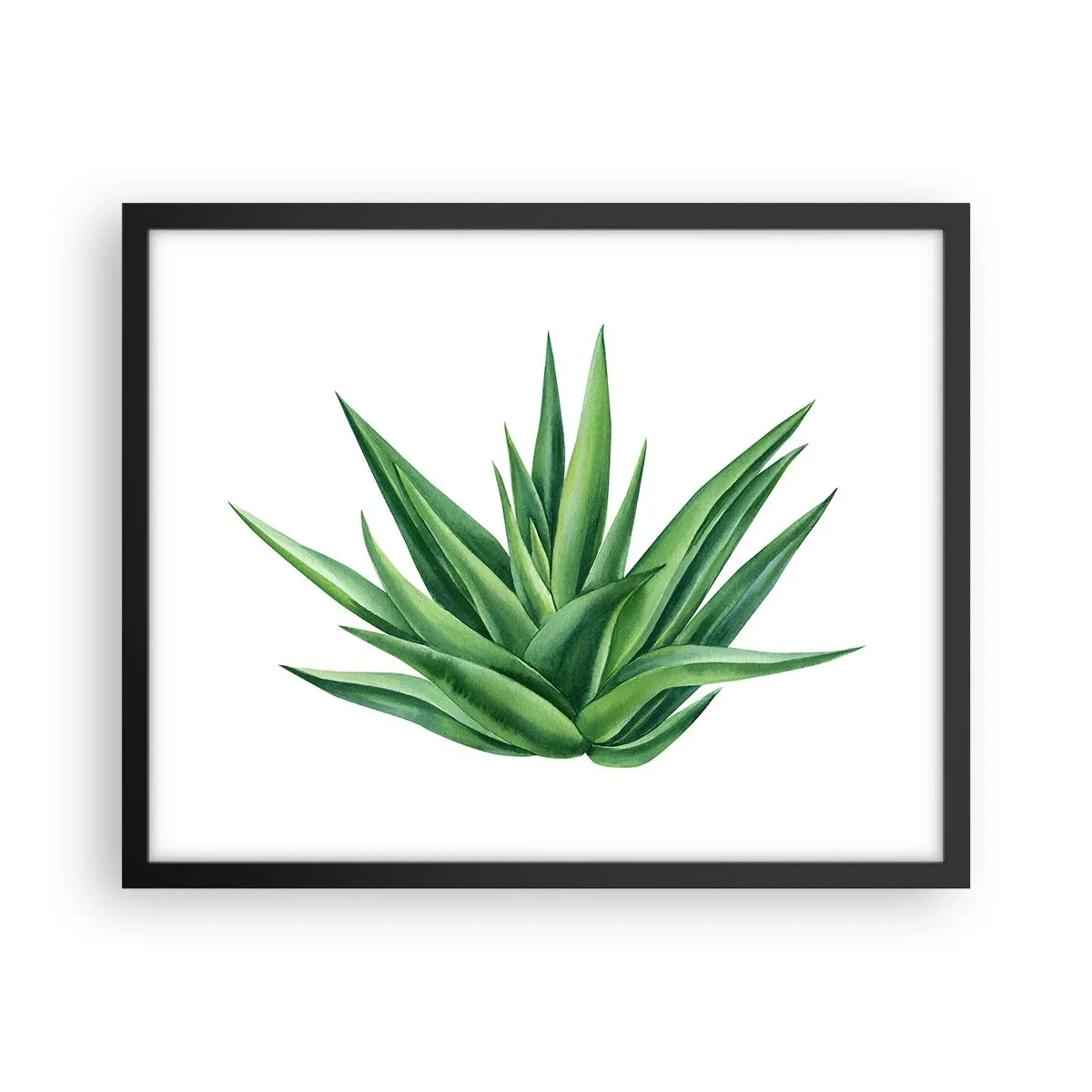 Plakat i sort ramme - Grøn - styrke - liv - 50x40 cm