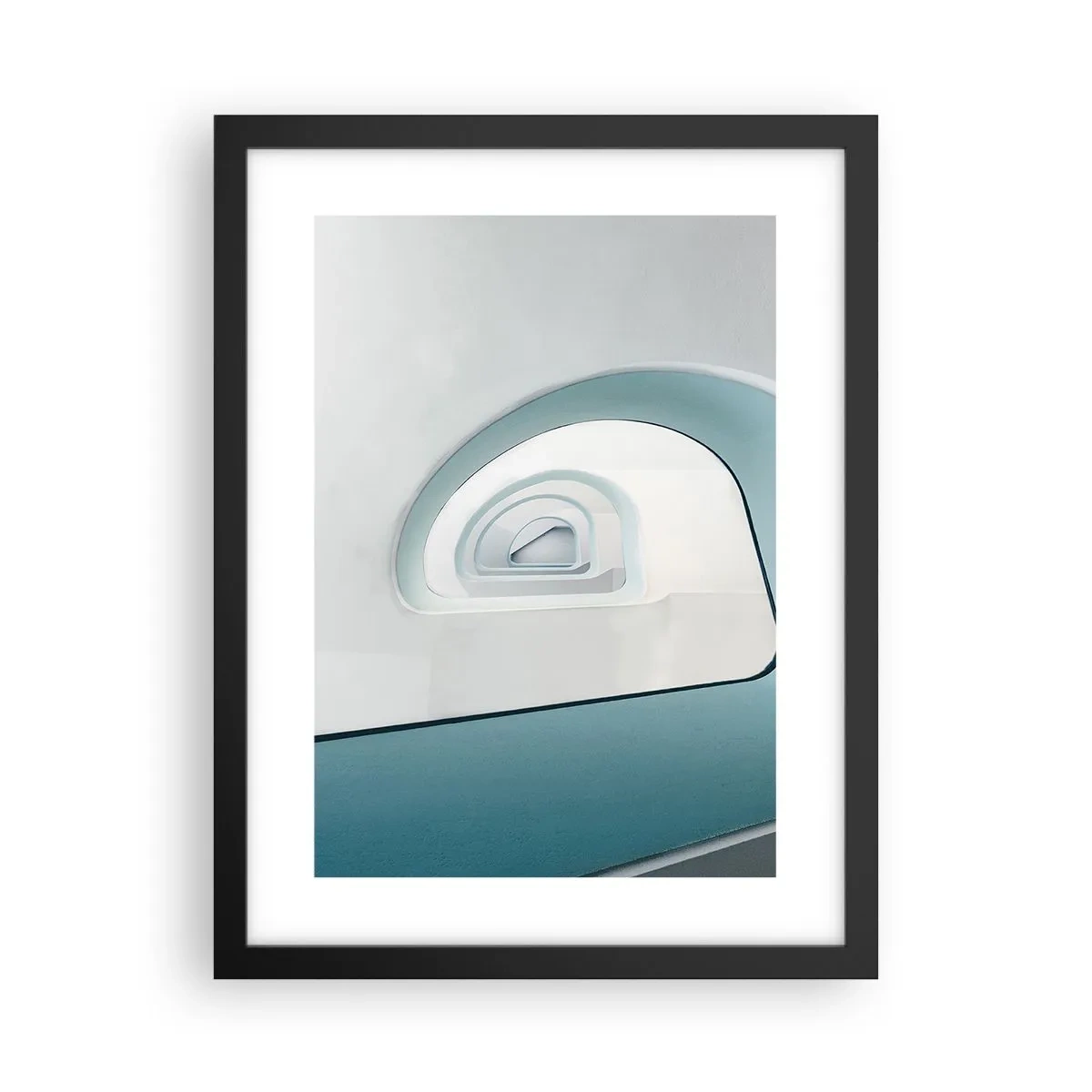 Plakat i sort ramme - Til bunden af det blå - 30x40 cm