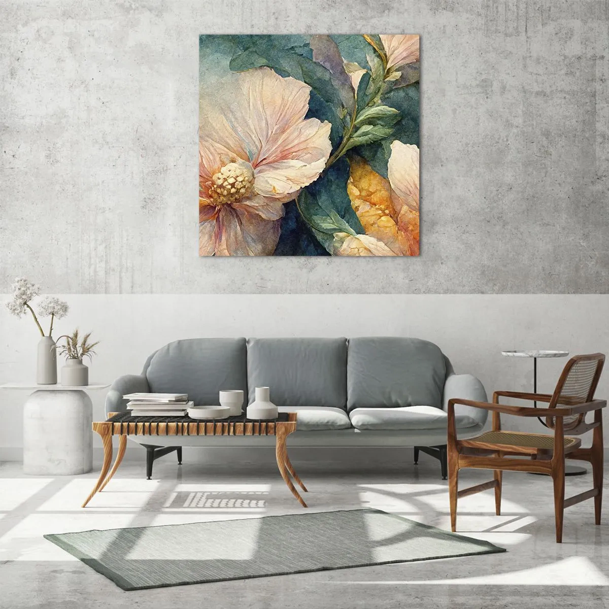 Billede på glas - Subtiliteten selv - 60x60 cm