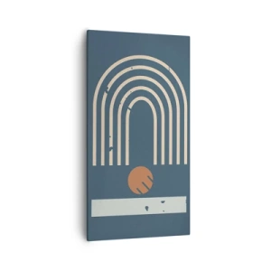 Lærredstryk - Billede på lærred - Geometri på granatæble - 55x100 cm