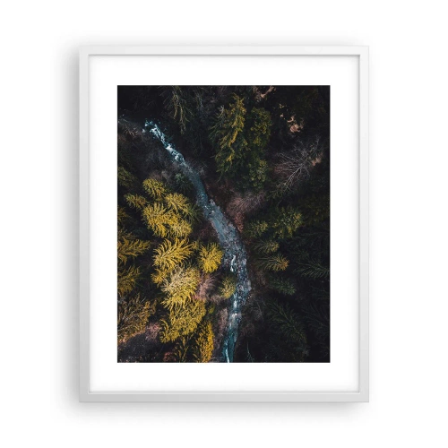 Plakat i hvid ramme - Hurtigt, stadig hurtigere - 40x50 cm