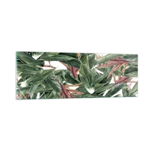 Billede på glas - Smaragd- og syrenbuskads - 90x30 cm