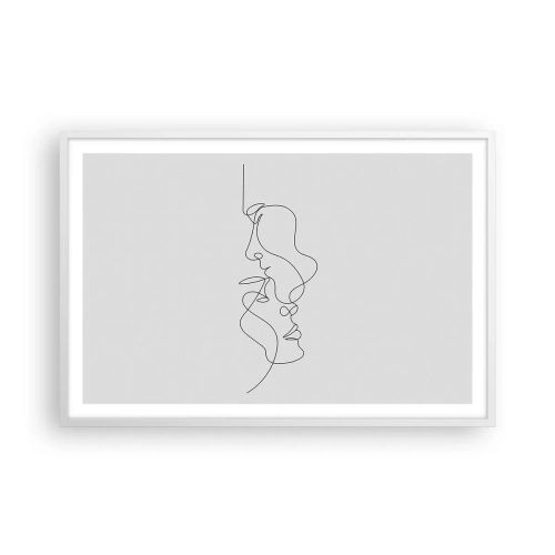 Plakat i hvid ramme - Gløderne af glubende begær - 91x61 cm