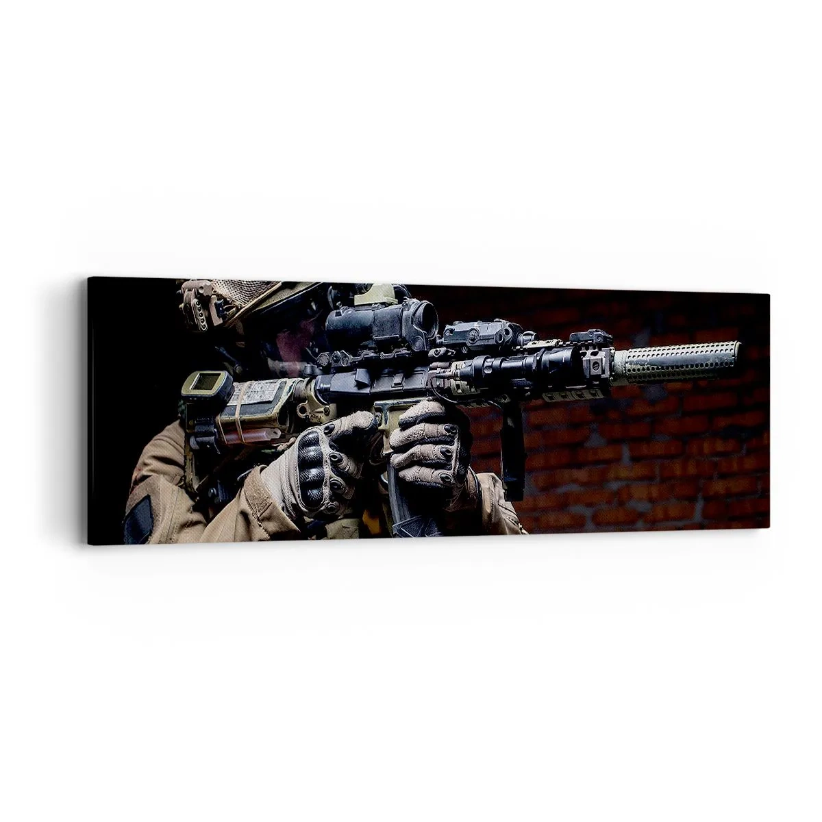 Lærredstryk - Billede på lærred - Dødeligt effektiv - 90x30 cm