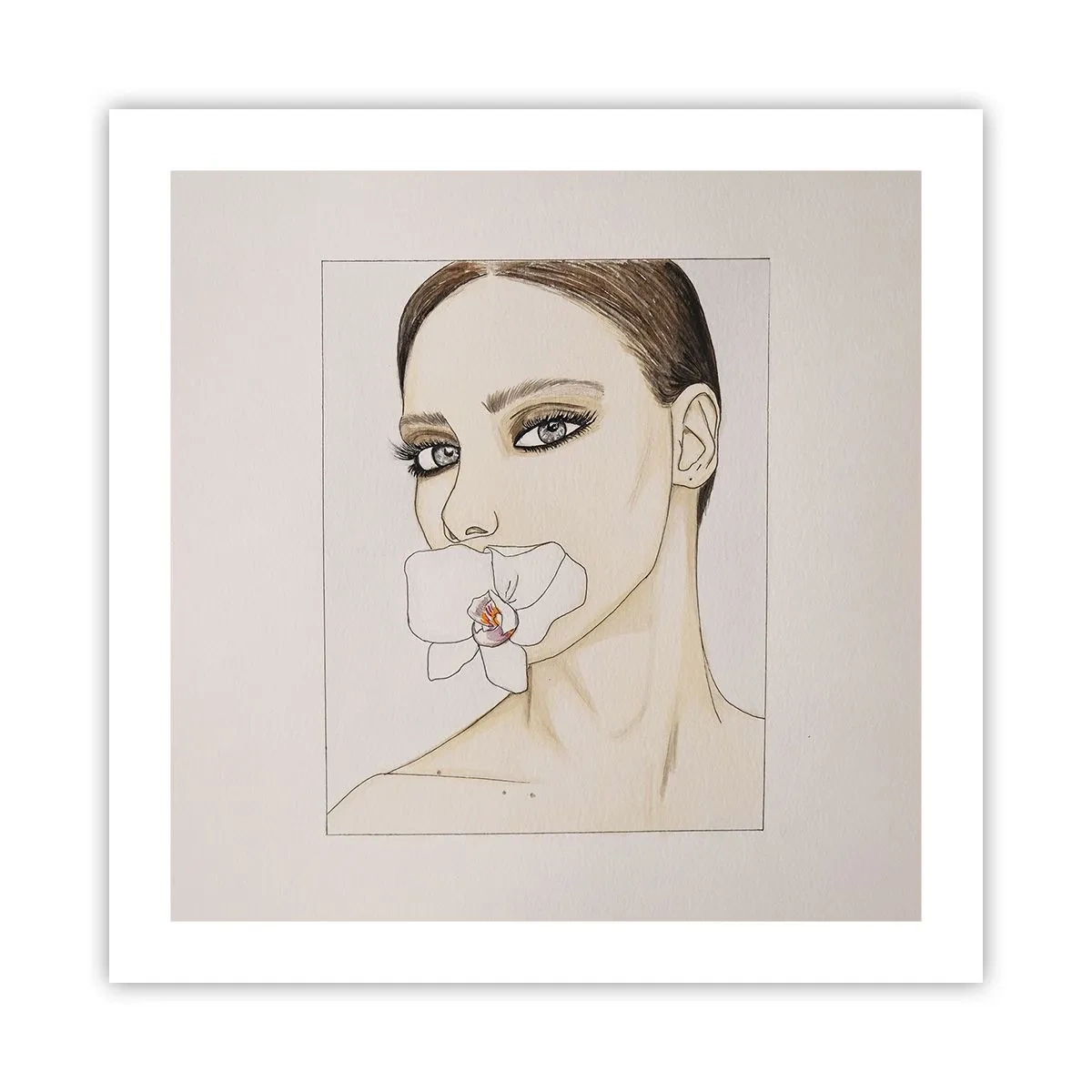 Plakat - Et symbol på elegance og skønhed - 50x50 cm