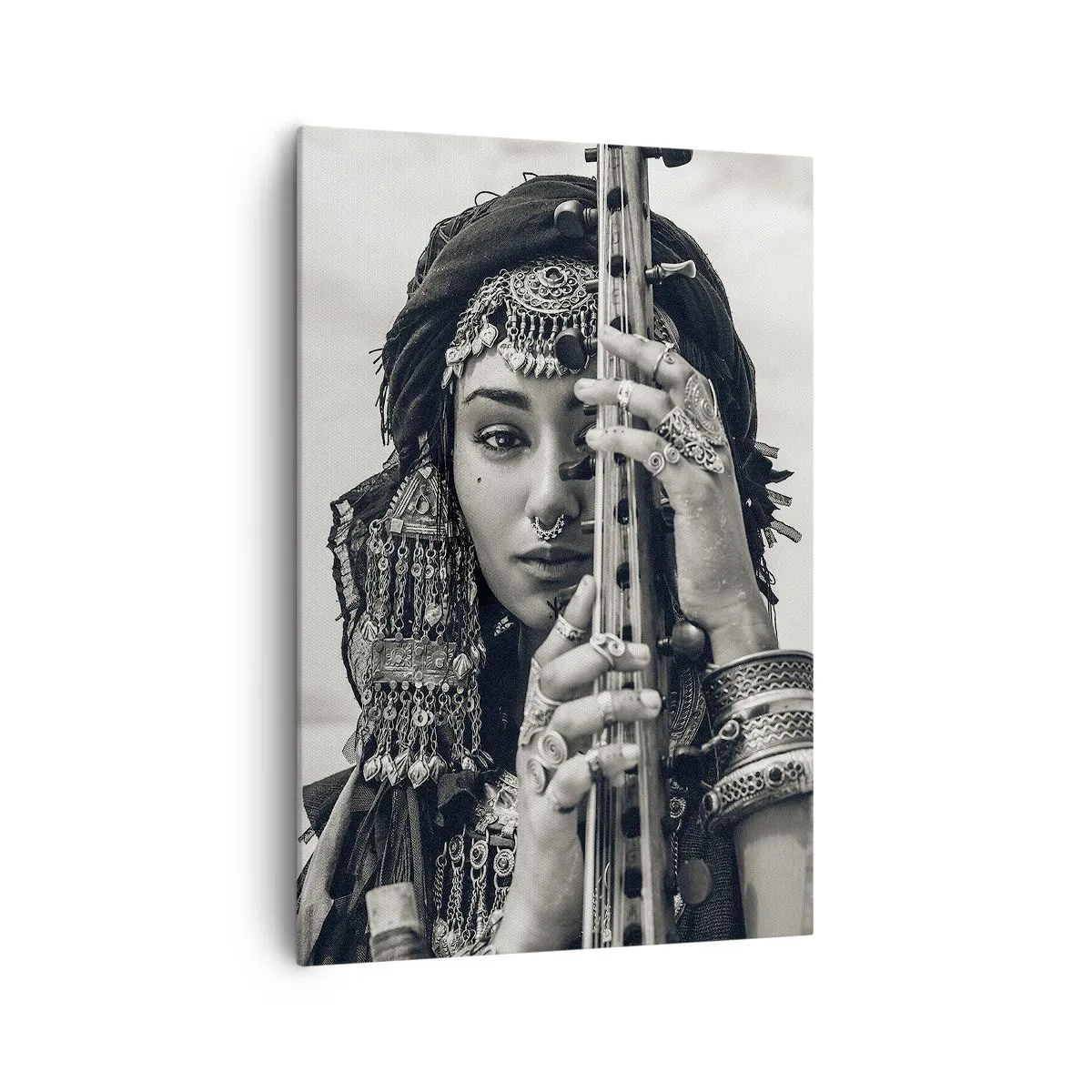 Lærredstryk - Billede på lærred - Selve den orientalske musik - 70x100 cm