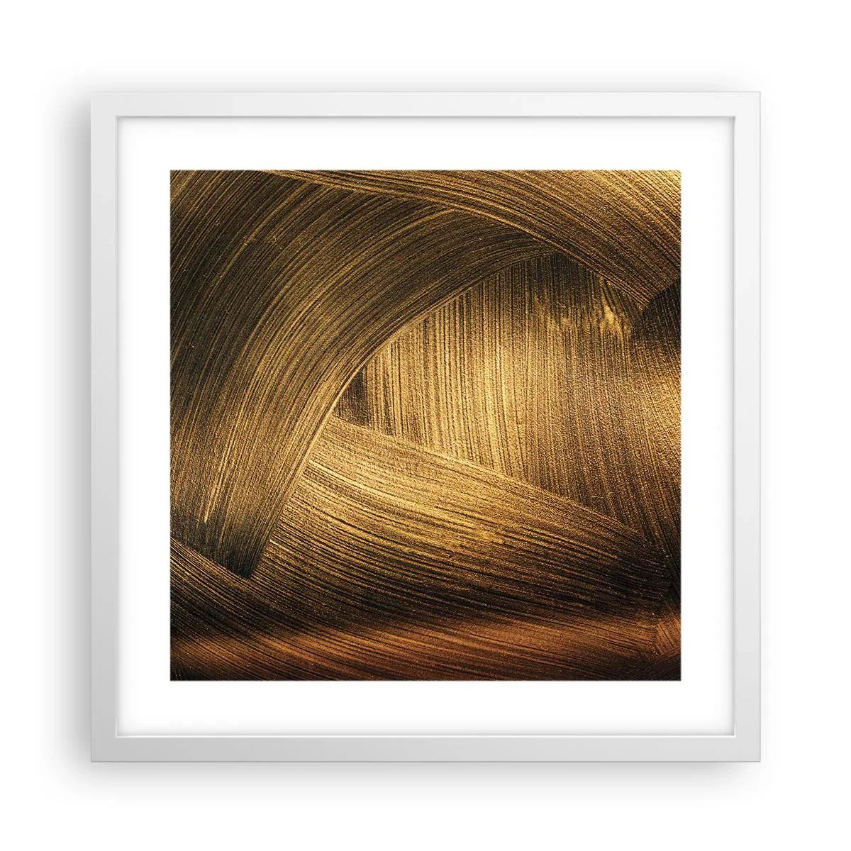 Plakat i hvid ramme - I den gyldne labyrint - 40x40 cm