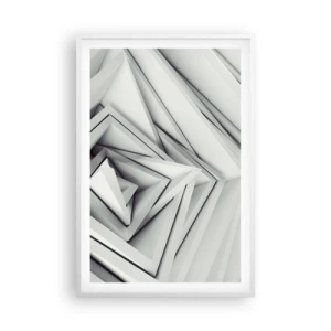Plakat i hvid ramme - Skarpe vinkler knopper - 61x91 cm
