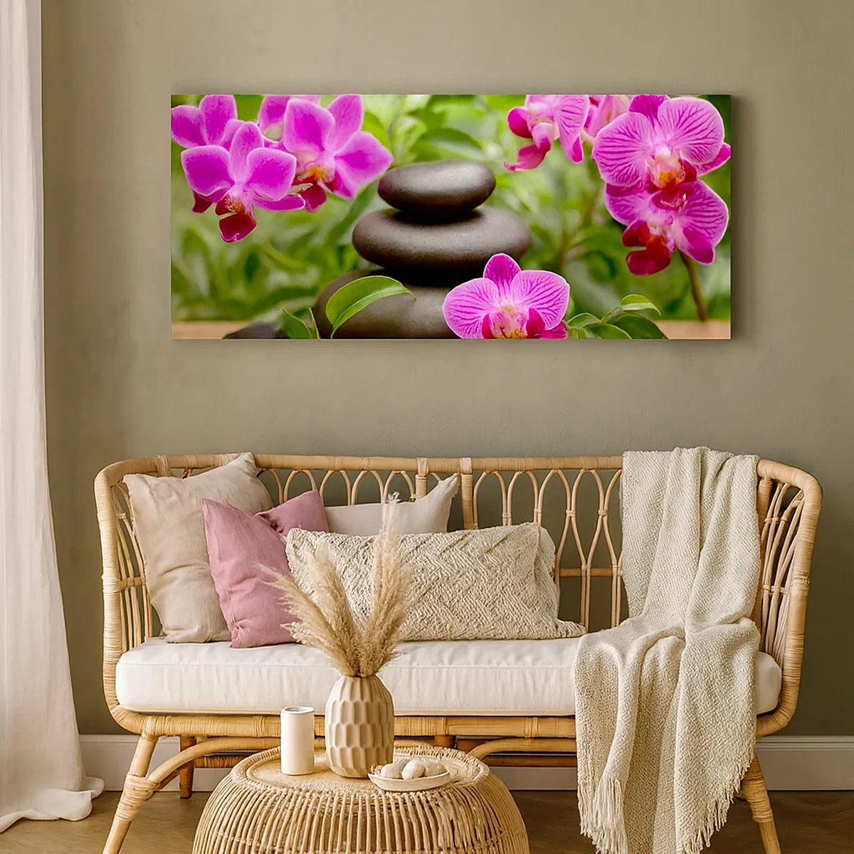 Lærredstryk - Billede på lærred - Pyramide af ro og fred - 30x30 cm