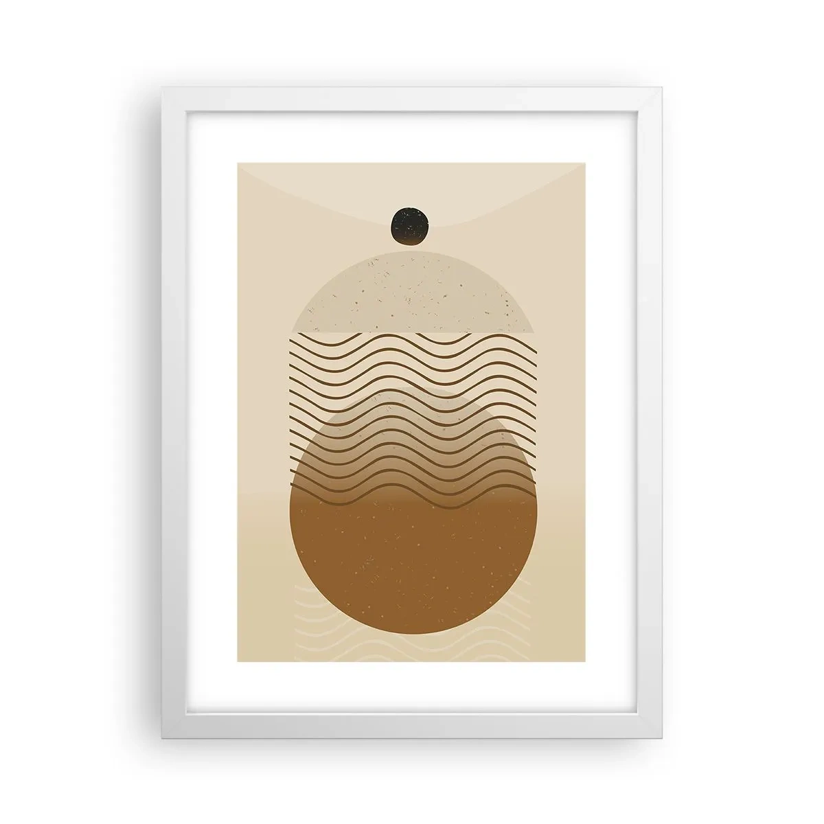 Plakat i hvid ramme - Om geometriske figurers oprindelse - 30x40 cm