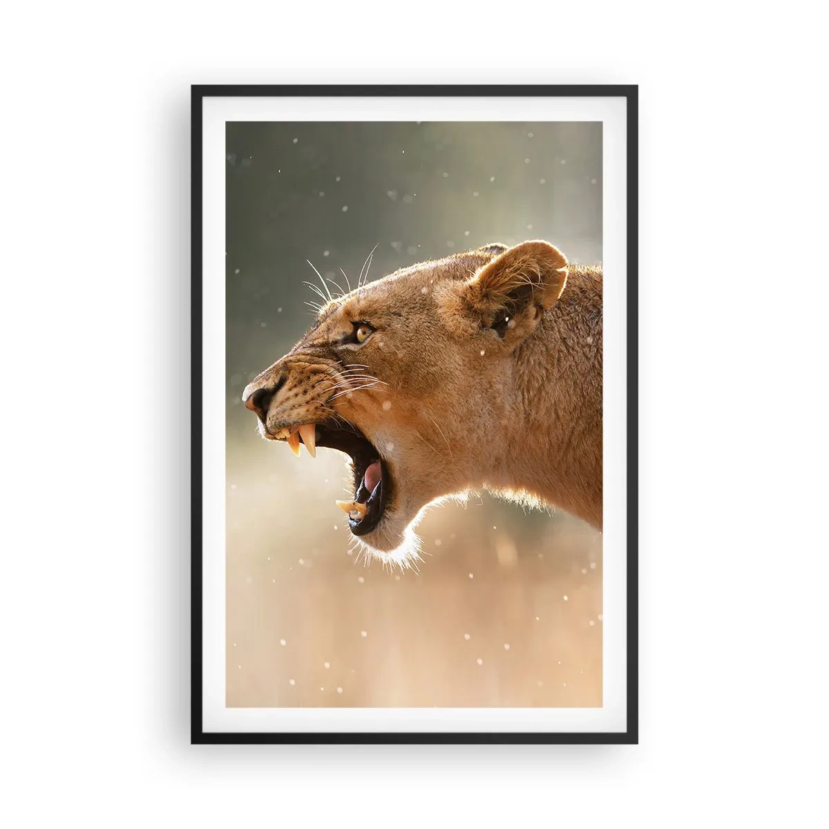 Plakat i sort ramme - Prøv ikke at lytte - 61x91 cm