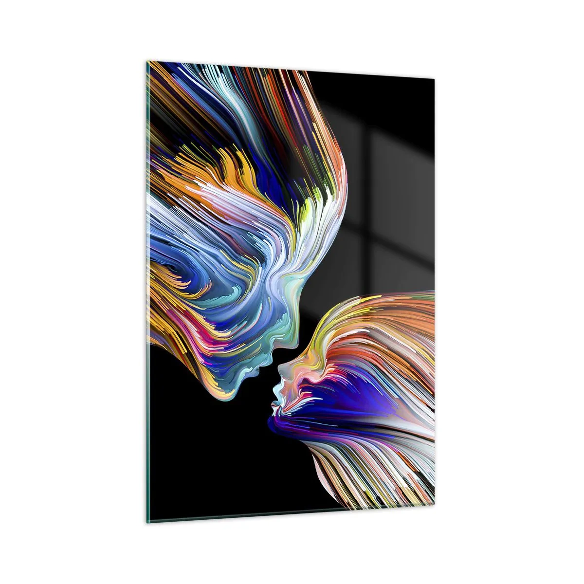 Billede på glas - Fusion af energi og lys - 50x70 cm