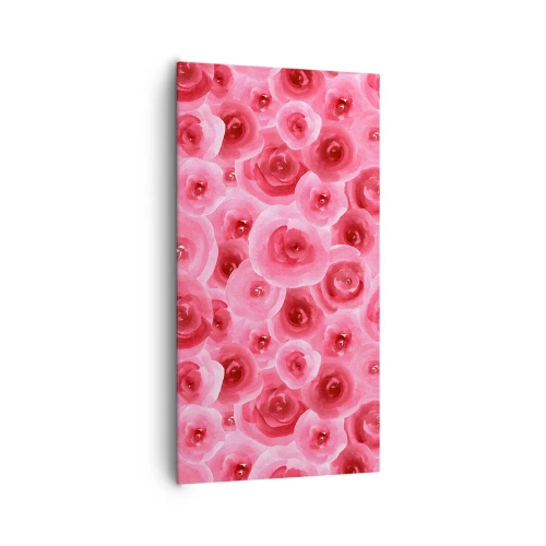 Lærredstryk - Billede på lærred - Roser under og over - 65x120 cm