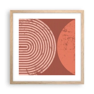 Plakat i ramme af lyst egetræ - Tæt forhold - 40x40 cm