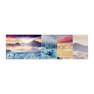 Prøve Fototapet Premium Sand - Naturens kraft og renhed - Landskab, Bjerge, Vinter - 100x30 cm
