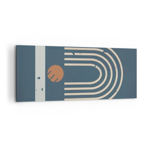 Lærredstryk - Billede på lærred - Geometri på granatæble - 100x40 cm