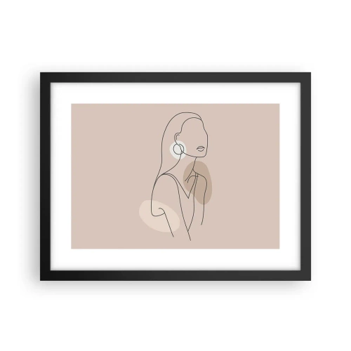 Plakat i sort ramme - Et ikon for pigelivet - 40x30 cm