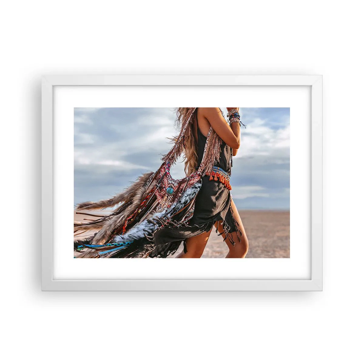 Plakat i hvid ramme - Shamanens pige - 40x30 cm