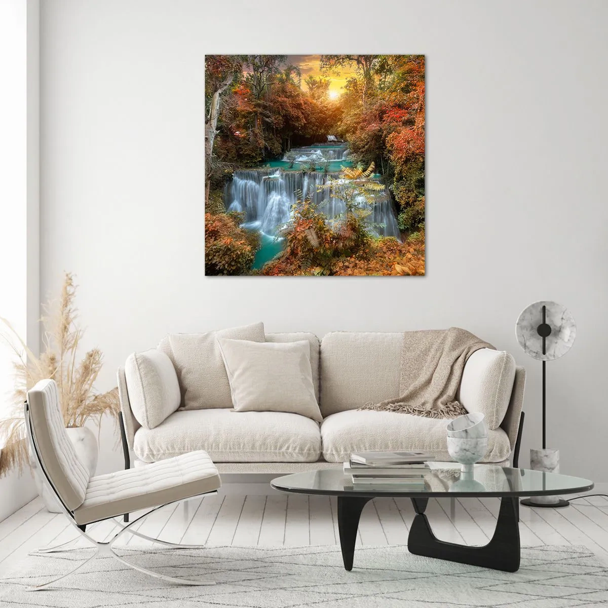 Billede på glas - Skovens skjulte skat - 50x50 cm