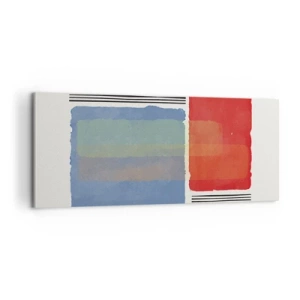 Lærredstryk - Billede på lærred - Geometriens ånd og bogstav - 100x40 cm